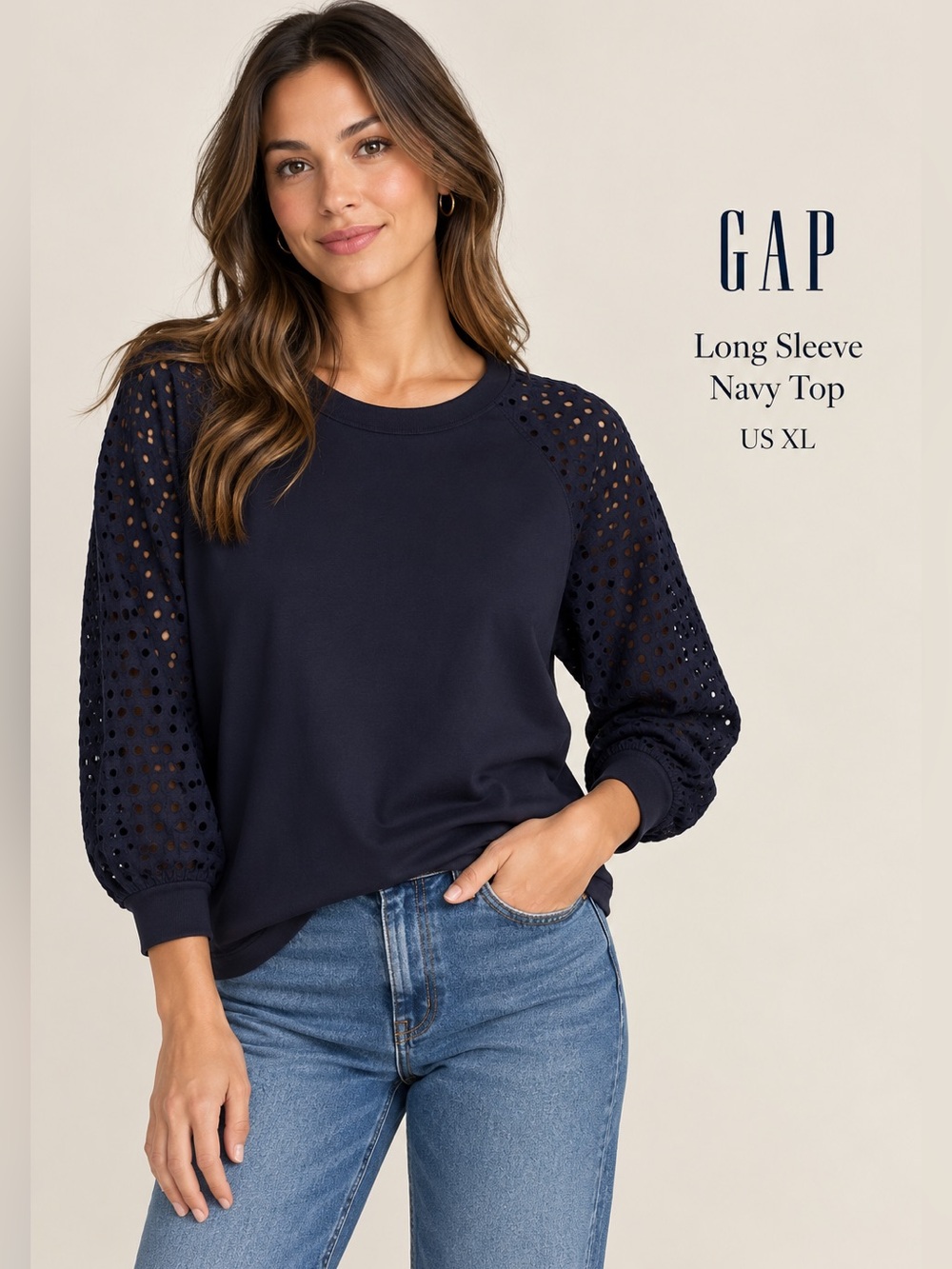 Gap Long sleeve Navy Top US XL